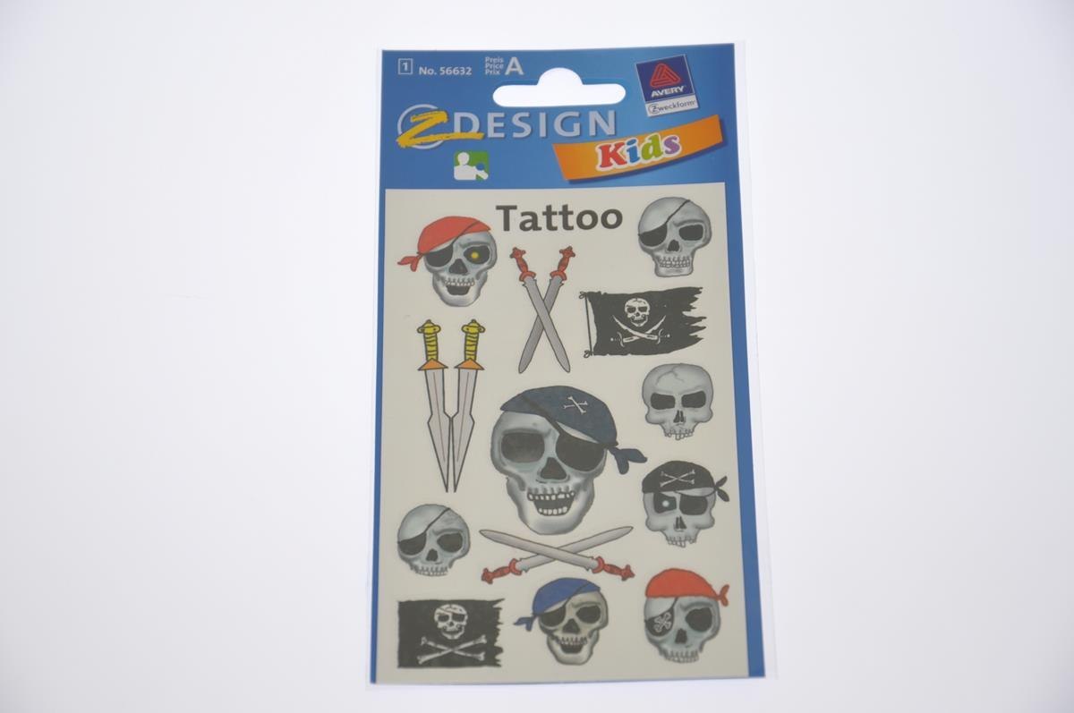 TATTOO 12X7.5 CM TATTOO PIRATES ZWECKFROM 56632